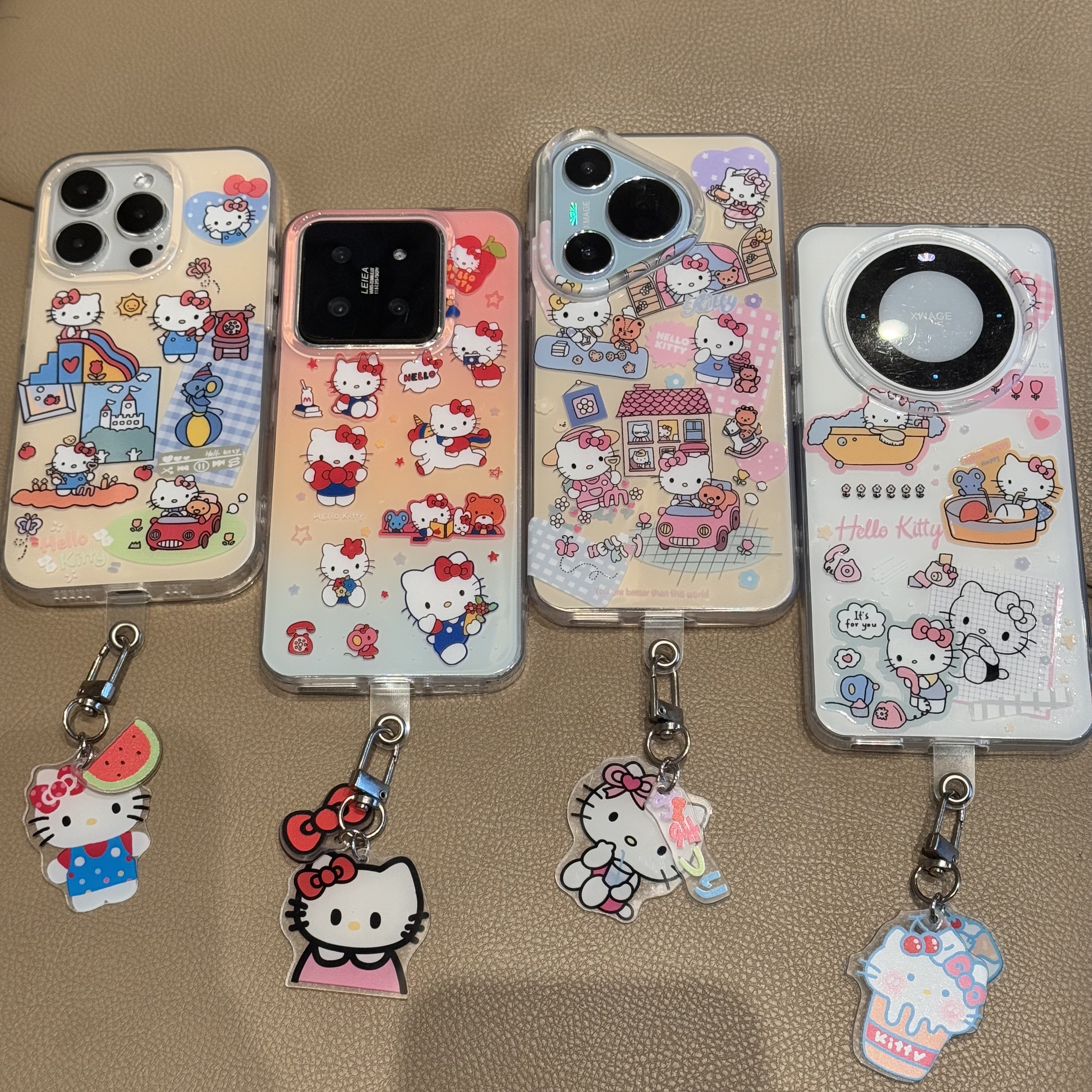 奥菲顿酷炫风KT系列带挂件适用苹果16大孔手机壳华为vivo小米oppo