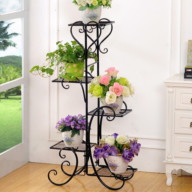 花架室内花架子新款客厅落地式阳台置物架多层肉花盆简约现代铁艺