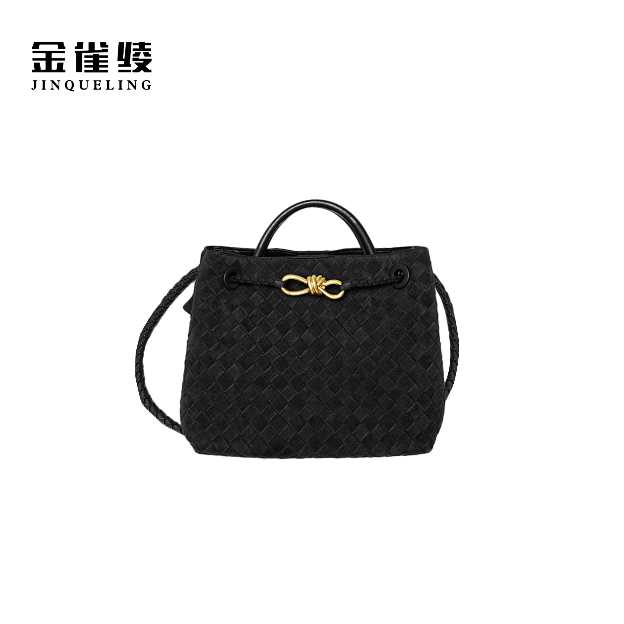 金雀绫【拾光记】欧美风单根托特包中性风编织斜挎包SZAK5BB172