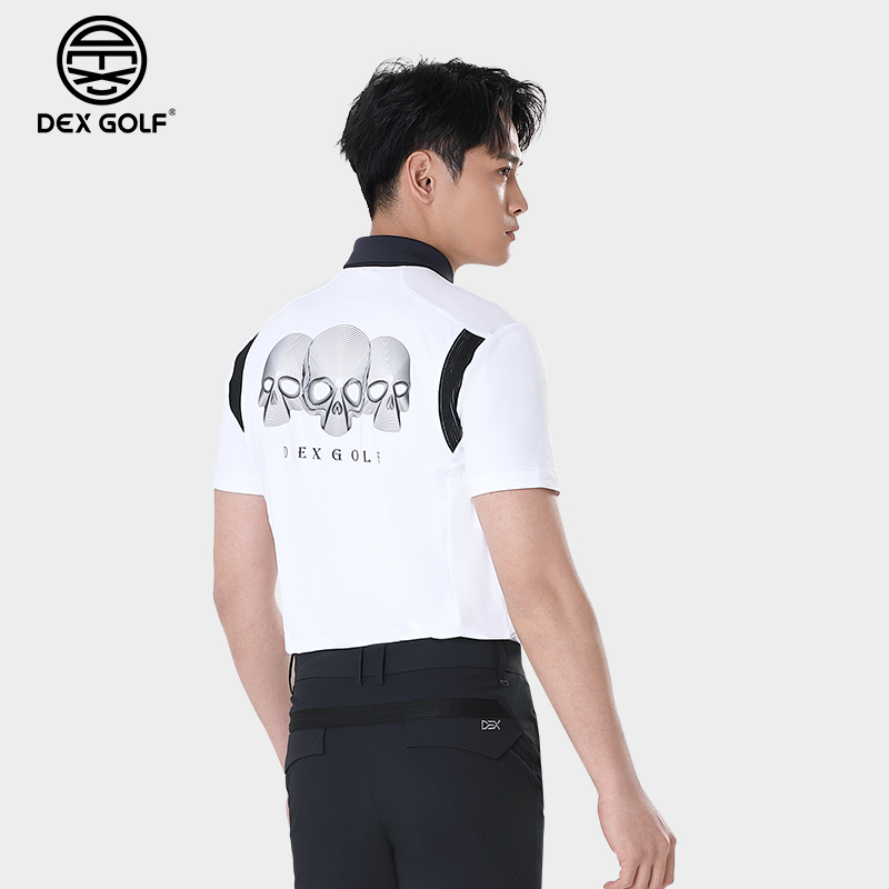 DEXGOLF高尔夫男士短袖T恤夏季新款1265特色翻领轻薄透气休闲运动