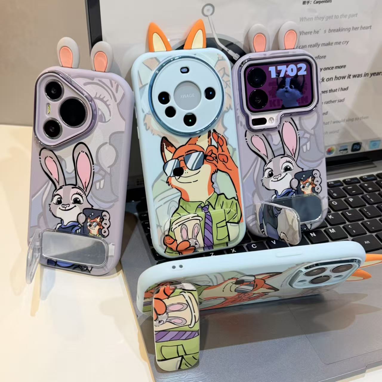 GGBond立体耳朵朱迪尼克适用苹果17/16手机壳华为P70oppo小米vivo