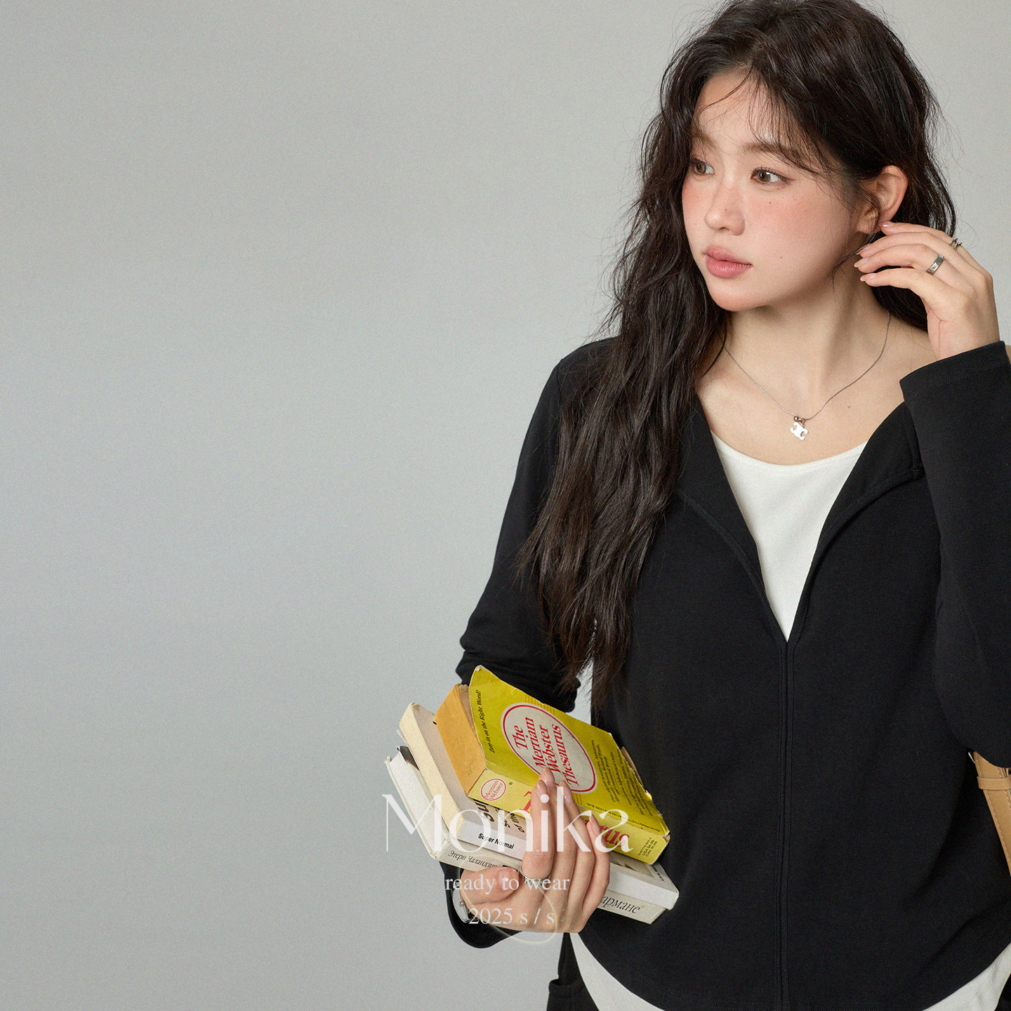 大码女装早秋假两件拉链开衫卫衣T恤显瘦遮肉撞色上衣+半身裙4977