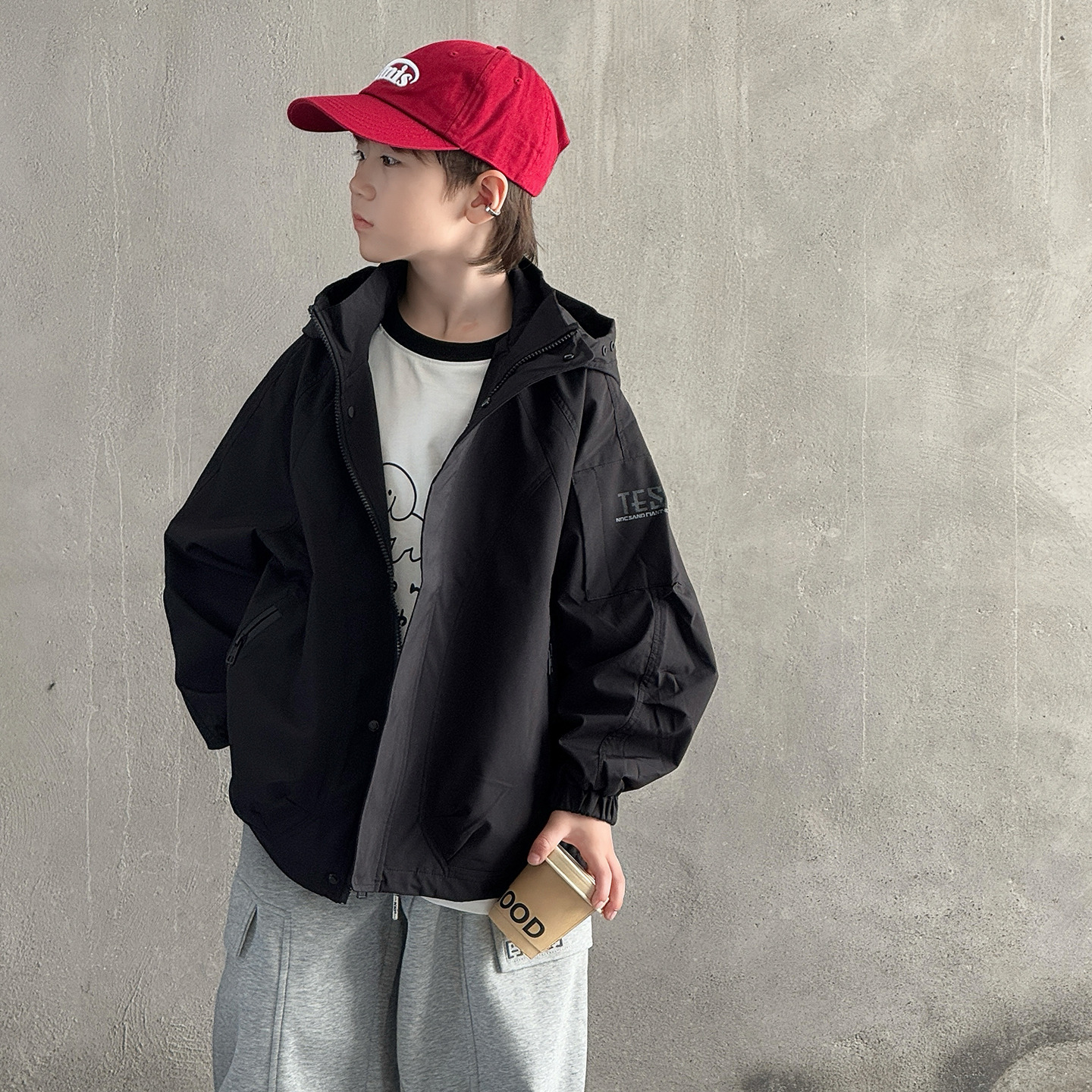 男童春秋款冲锋风衣外套大帅气男孩儿童装洋气秋季上衣服潮10岁15