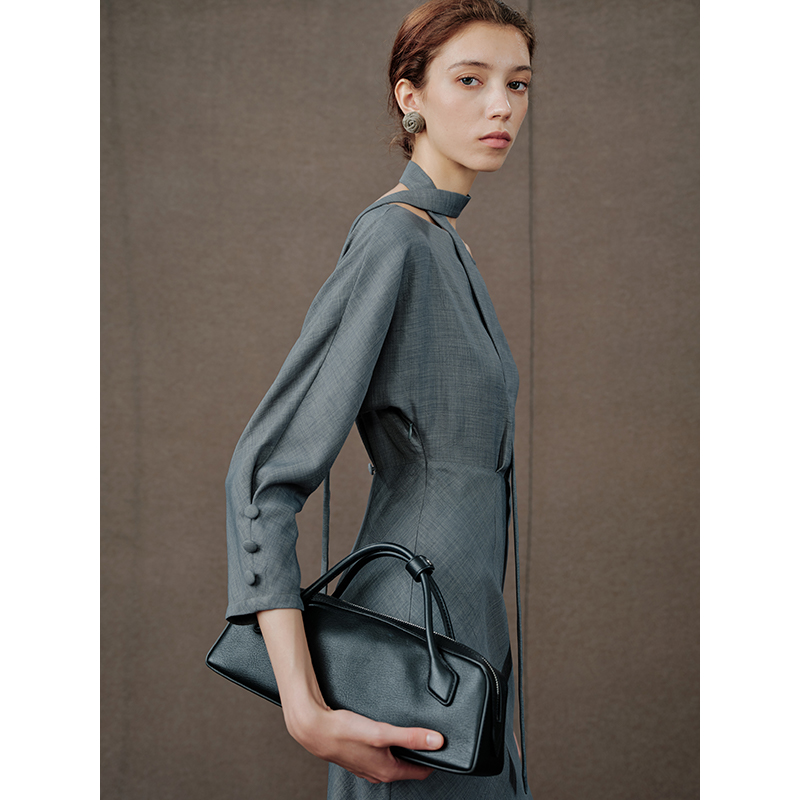 Mix Selection｜瑞秋裙5.0 进口精纺花纱斜裁飘带裙MSCJQ0833