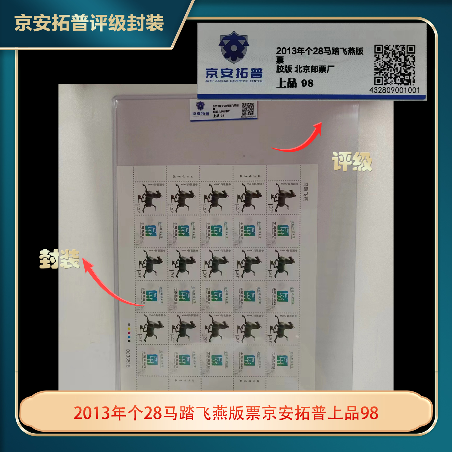 2013年个28马踏飞燕大版票互动评级