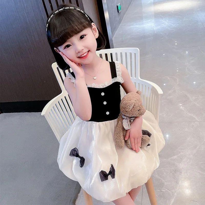 女童夏季连衣裙网红吊带裙子2025新款洋气宝宝薄款儿童装夏款夏装