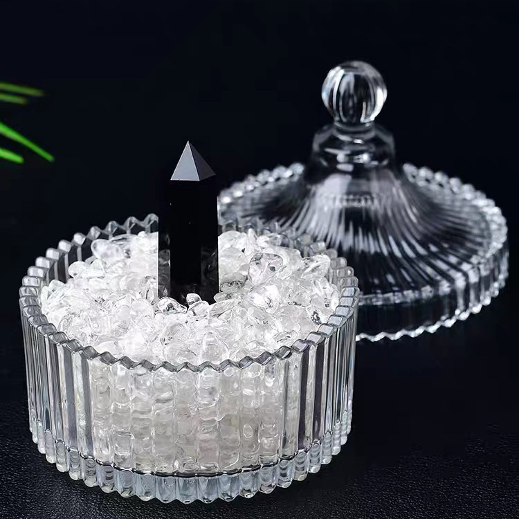 【栖灵小筑】水晶消磁碗水晶消磁净化水晶碗玻璃碗白水晶消磁