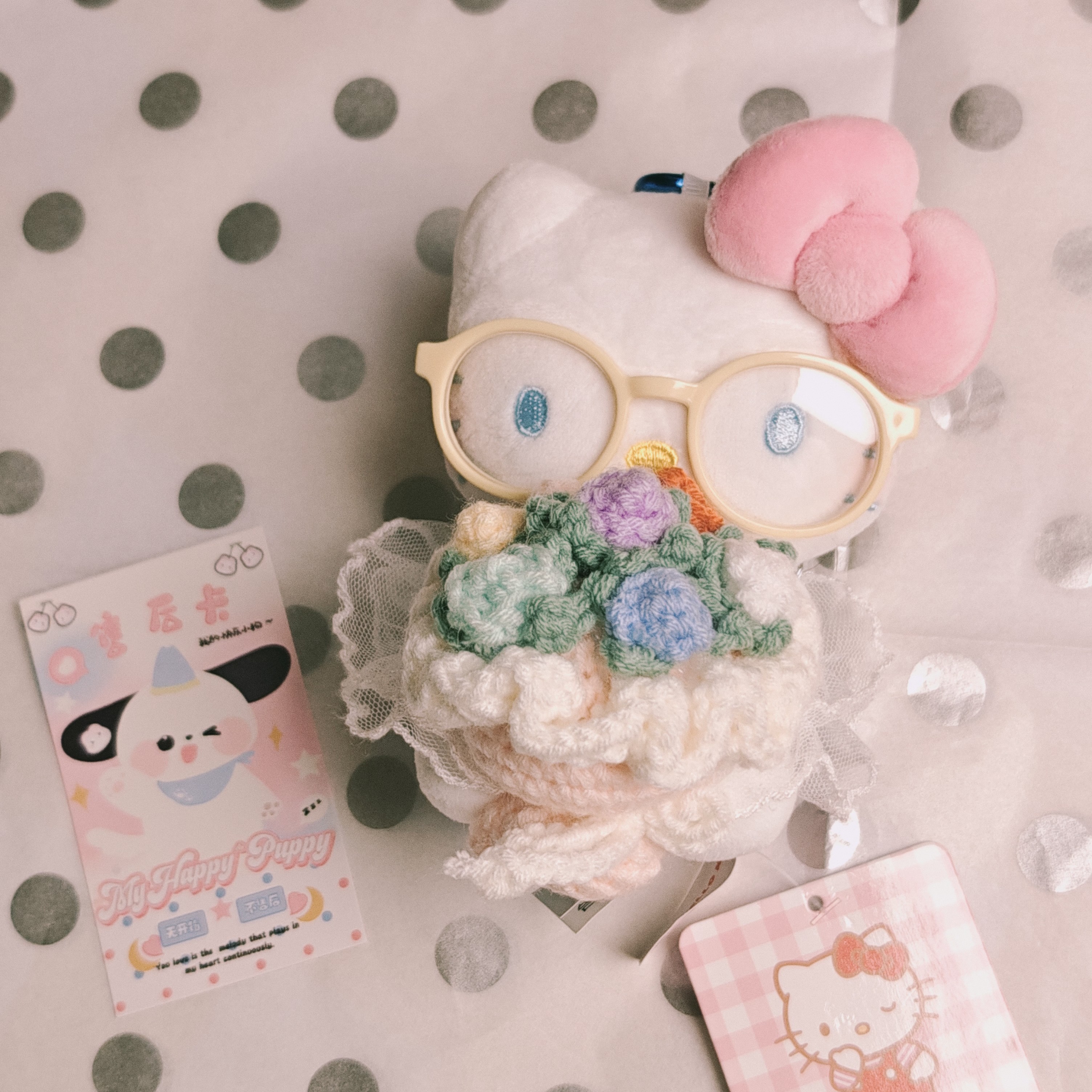 经典KT凯蒂猫背包包挂件卡通可爱钥匙扣毛绒玩偶女