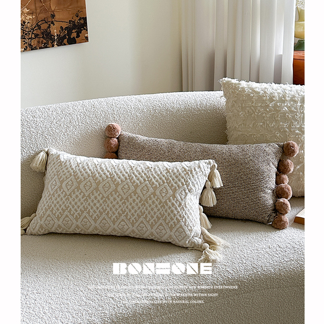 复古靠枕套客厅沙发抱枕高级床头简约长方形办公室腰靠垫轻奢靠背