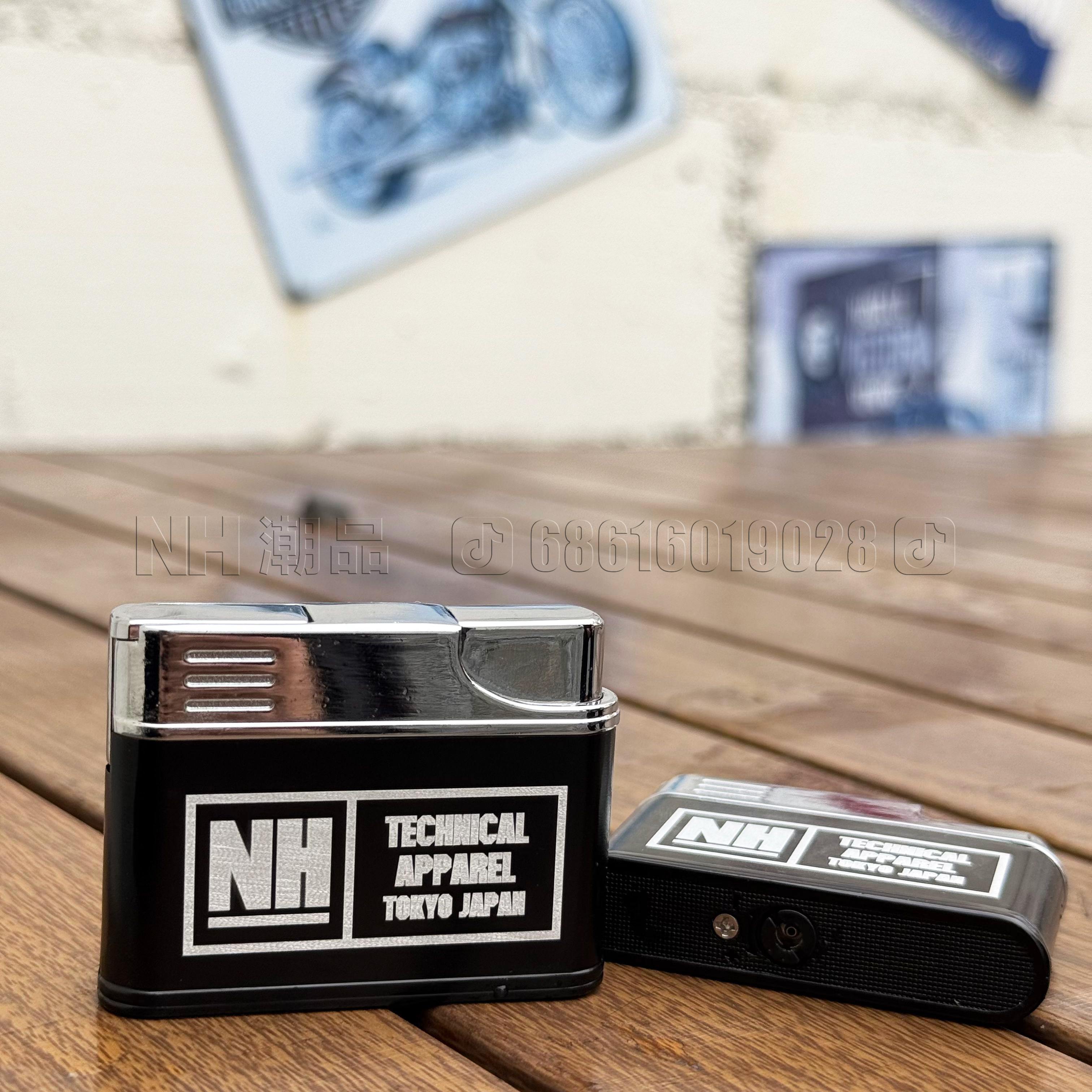 2025新款按压弹射NH创意充气打火机金属防风直冲蓝焰打火机送礼物