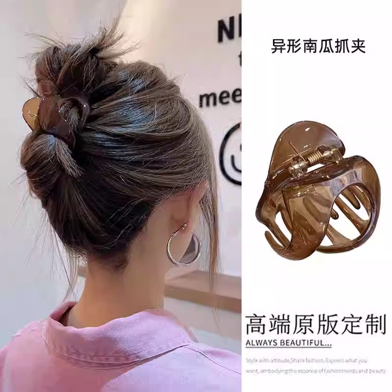 小号巨能爪~抓夹女2025新款高级感发夹后脑勺发量少鲨鱼夹子头饰