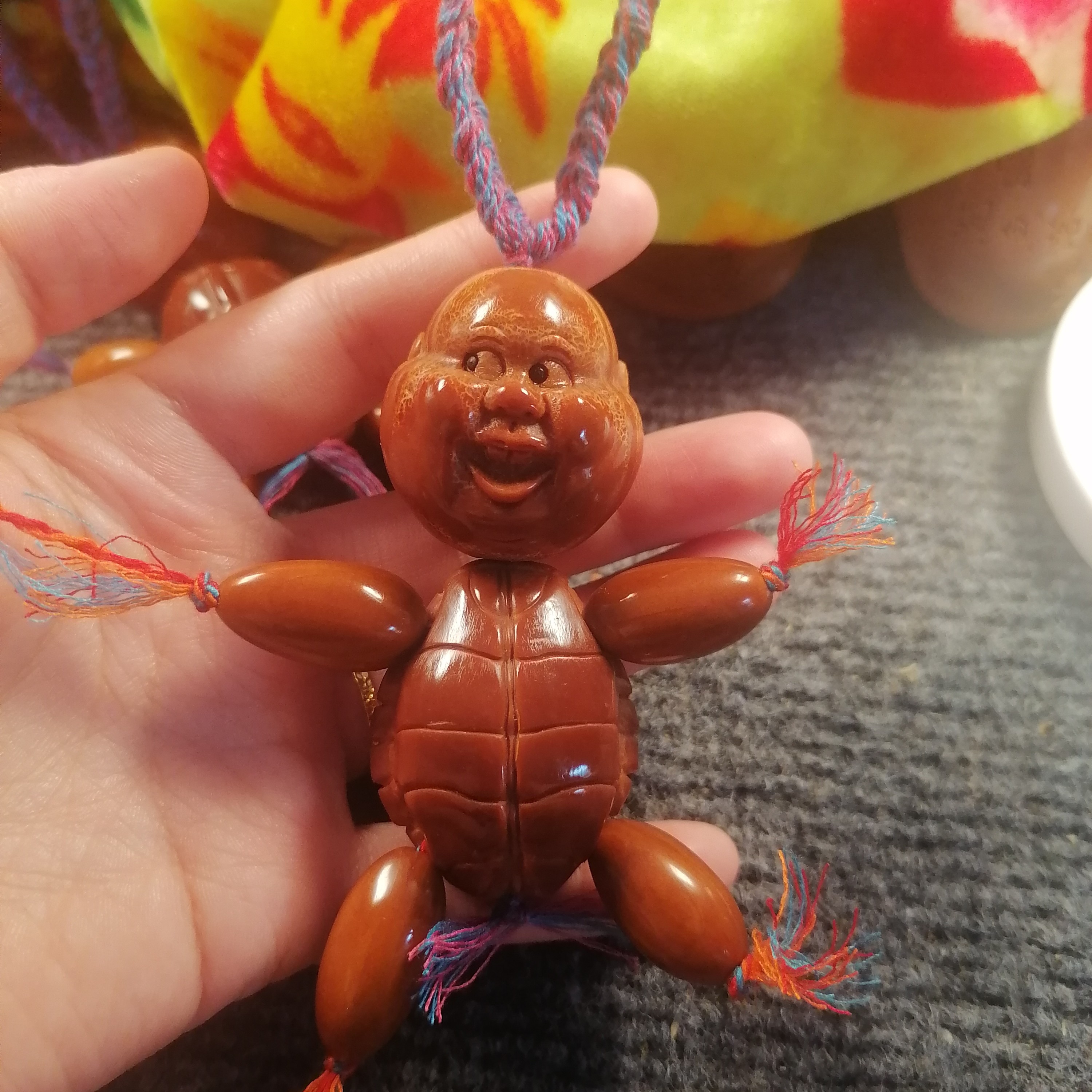 橄榄核雕刻网红龟仙人定制版超大尺寸文玩手把件