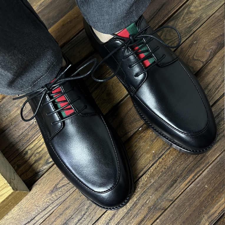 真皮底全粒面头层牛皮鞋男软底舒适上班鞋真皮德比鞋2025秋冬新款