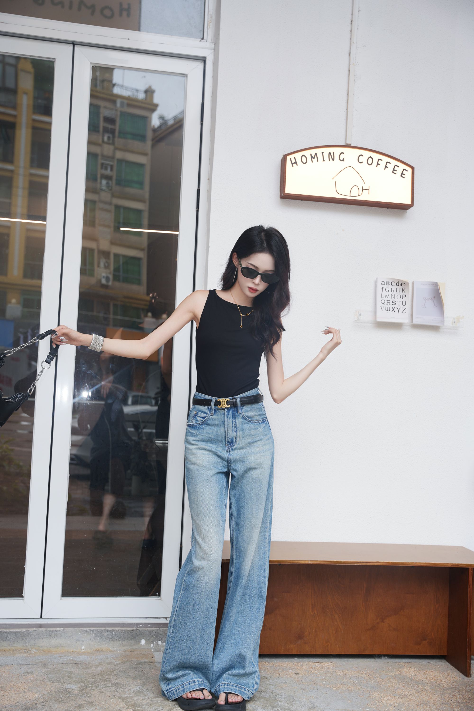 【冰月蓝】梨形天菜2025夏季薄款高腰牛仔裤女款爆款2025新款