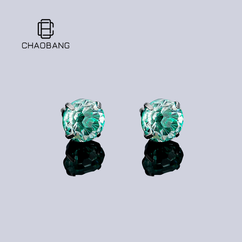 chaobang/潮邦 钛钢耳饰 調設師 l 钛钢烟花切耳钉螺丝平底耳骨钉