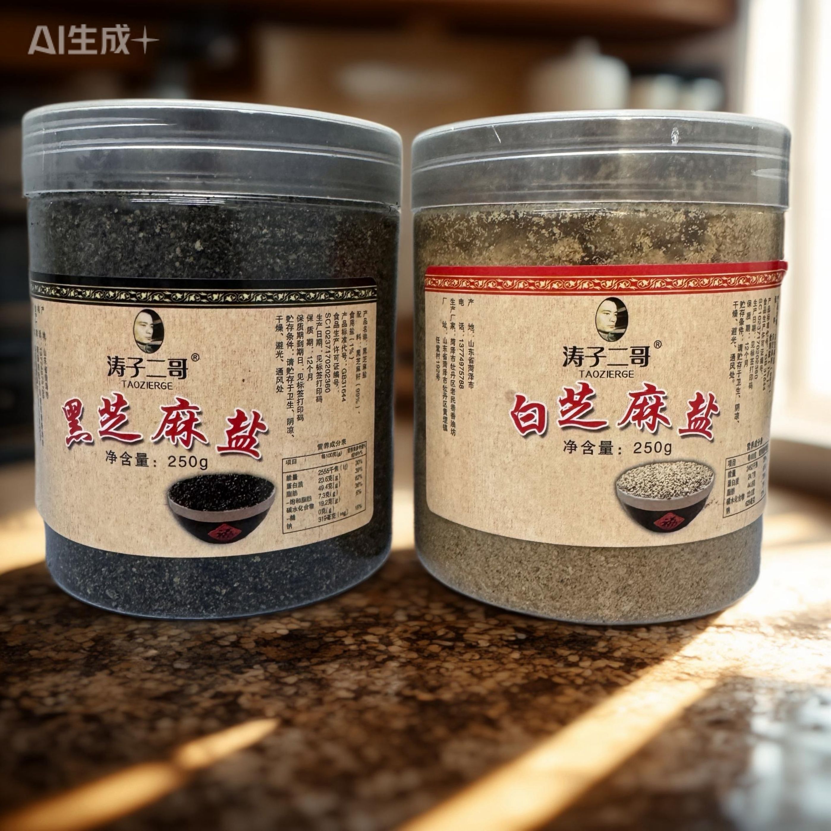 涛子二哥熟芝麻、芝麻盐 良心产品，无任何添加剂