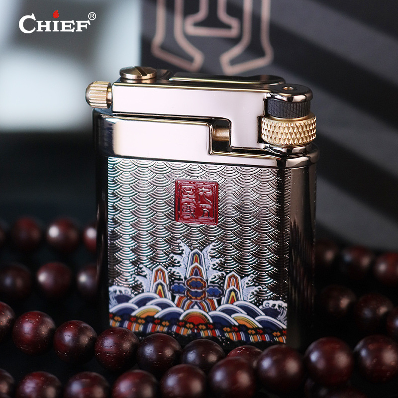 2025年新款打火机九五至尊男士防风砂轮精雕煤油打火机