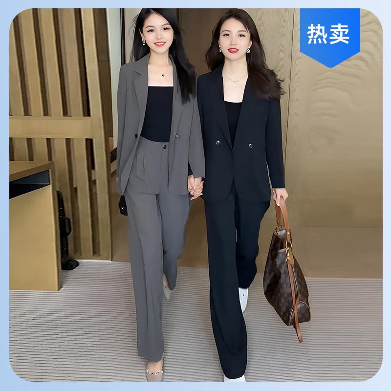 2025春秋高级感西装套装女时尚外套新款小个子气质职业西服两件套