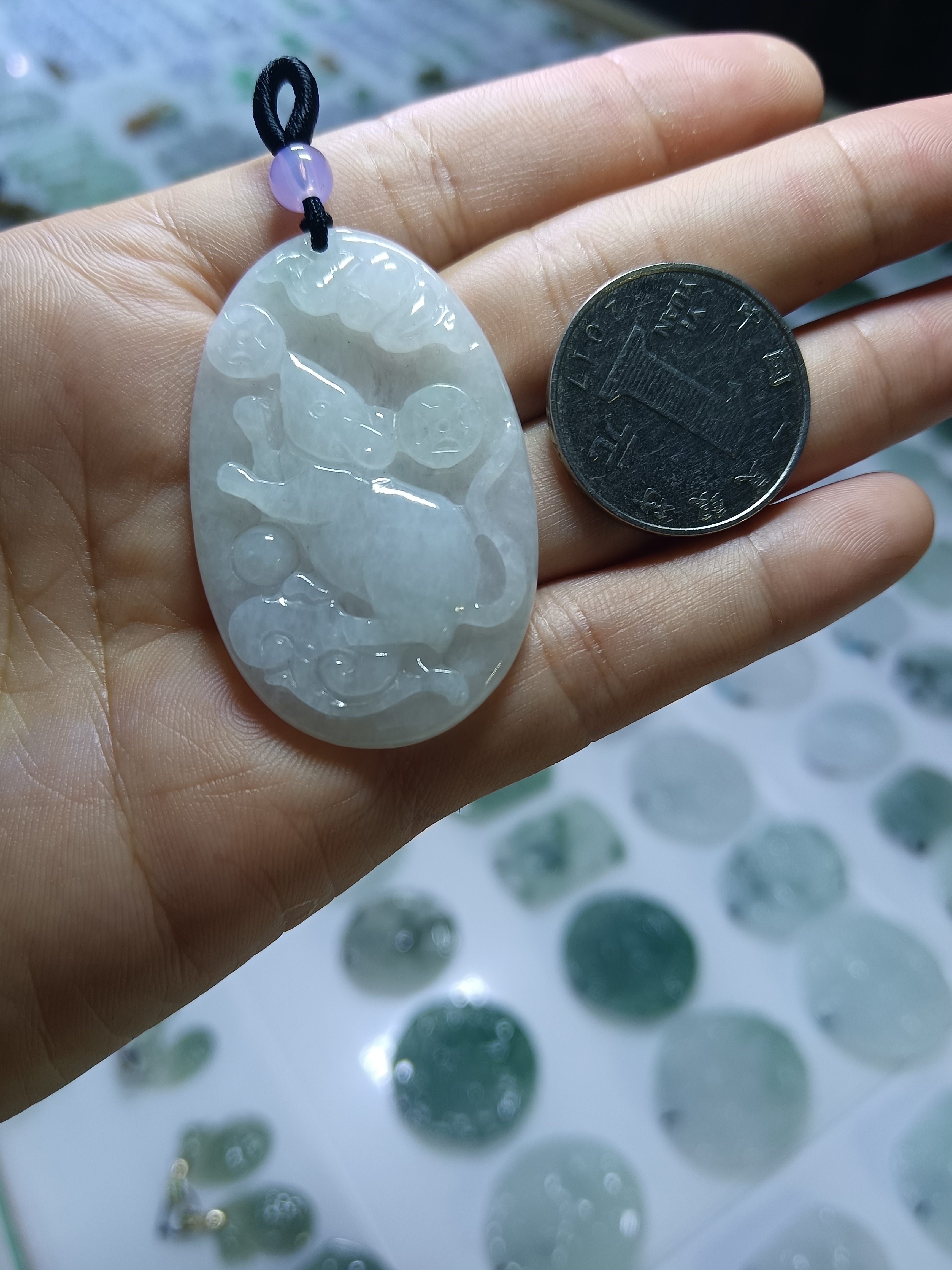 十二生肖鼠吊坠多种生肖款式雕刻精美天然翡翠A货真玉正品鼠挂件