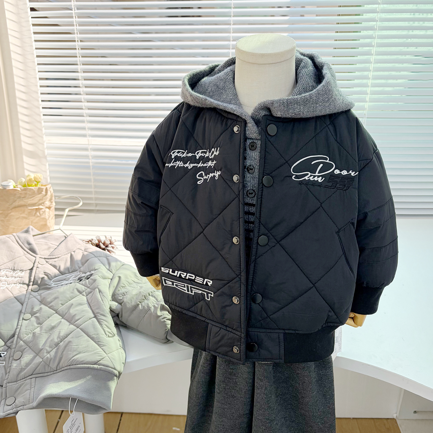 男童棉服2025冬装新款儿童韩范潮酷帅棉袄大童加厚夹棉外套棒球服