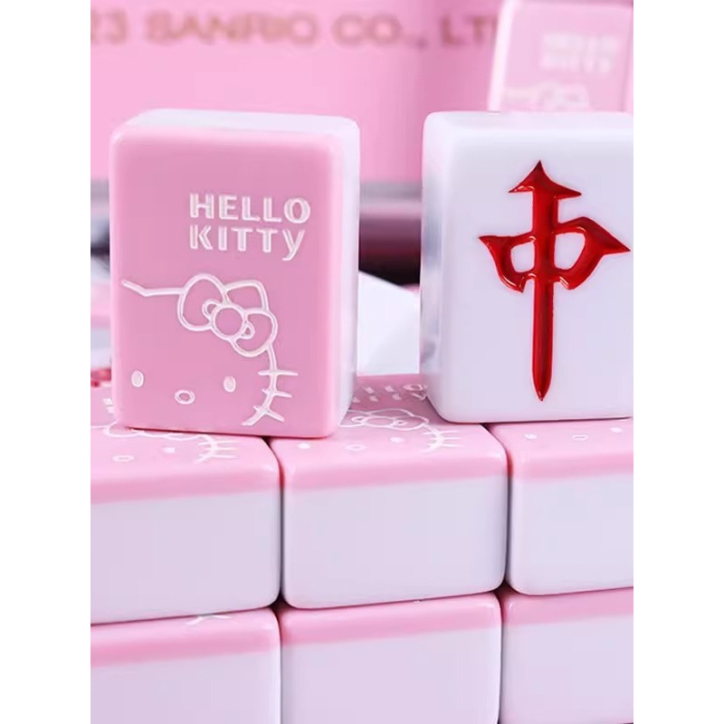 网红可爱卡通家用手搓牌中大号40号42号44号宿舍麻将雀牌大号家庭