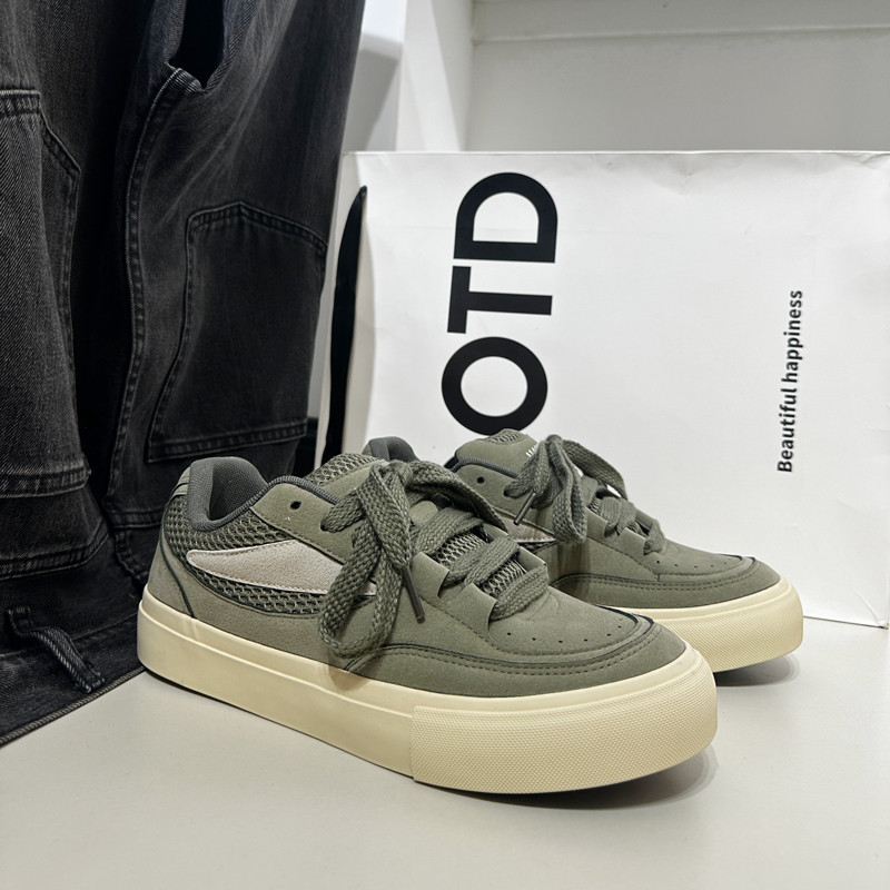 2025秋季新款爆款休闲鞋男生增高厚底透气低帮板鞋男款百搭潮鞋子