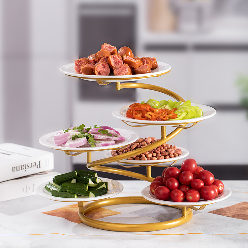 酒店凉菜冷菜架多层摆盘神器菜盘架碟子架厨房冷盘架子火锅配菜架