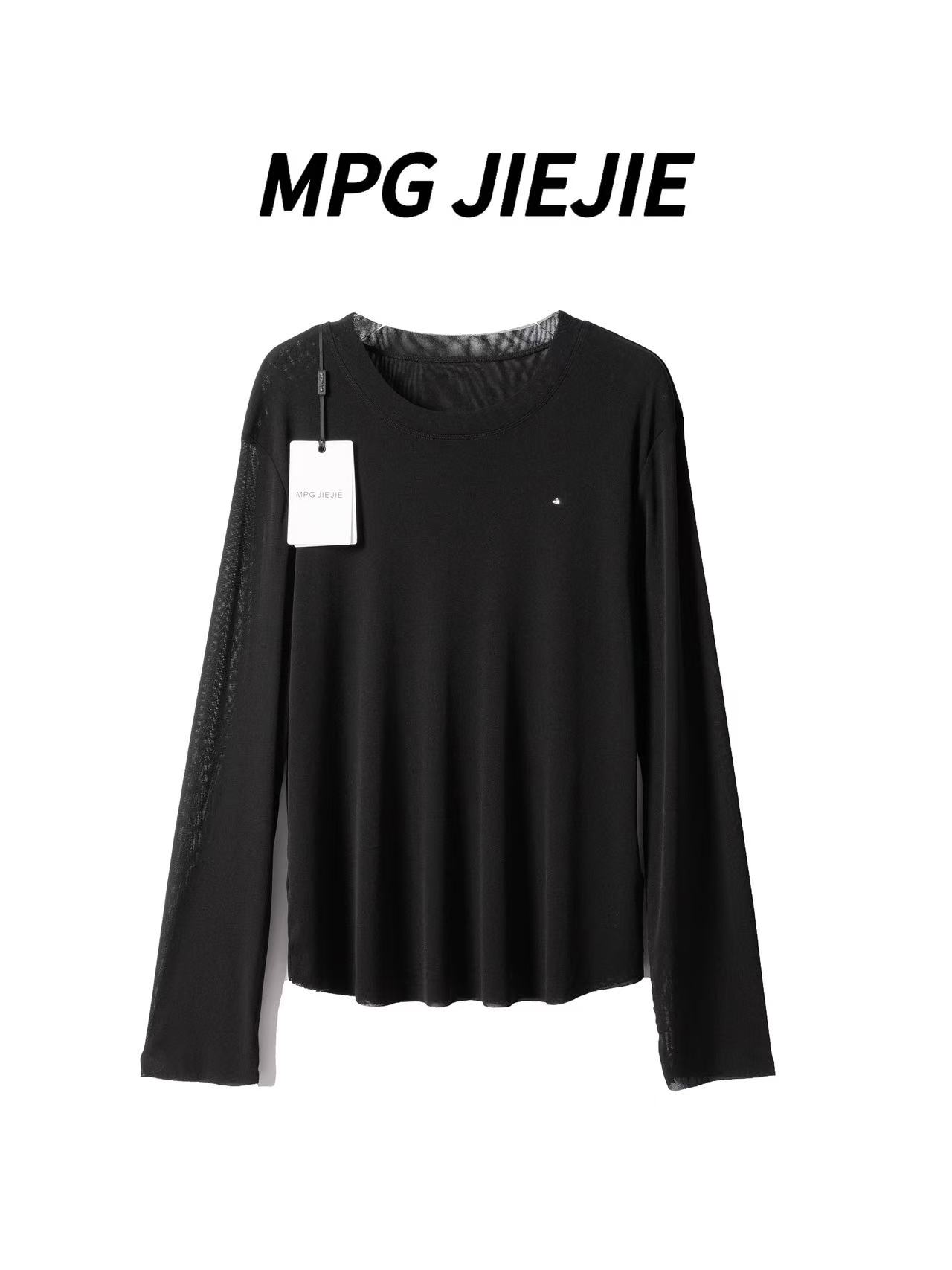 MPG JIEJIE【三克拉】大码早秋薄款长袖针织衫