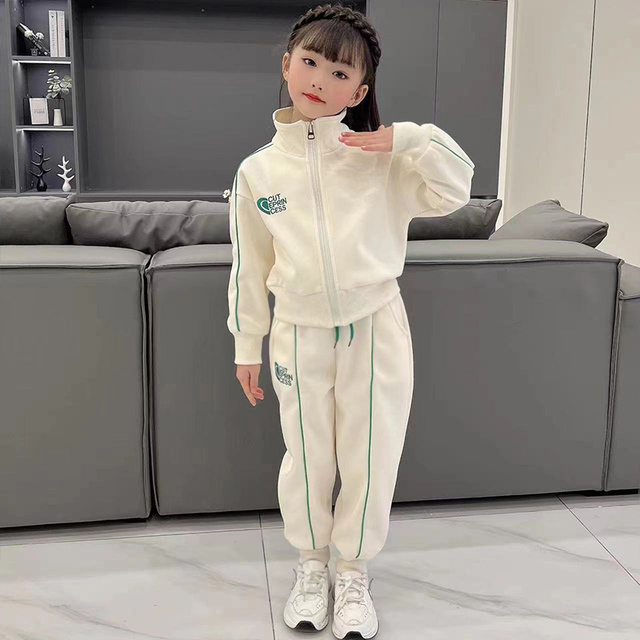 女童春秋套装2025新款洋气儿童运动服中大童装休闲外套长裤两件套