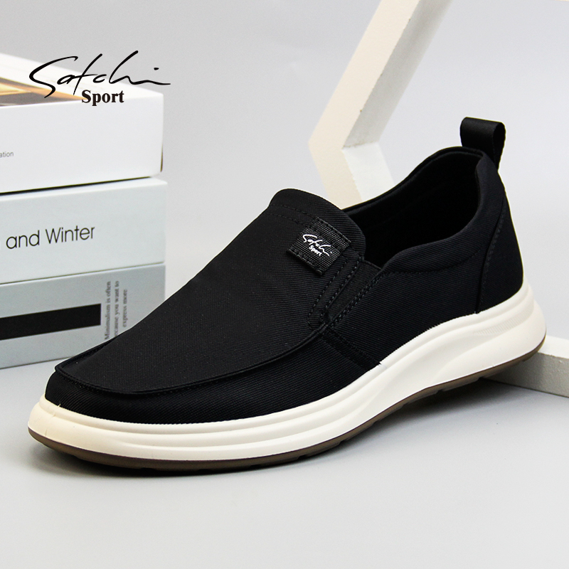 沙驰运动男鞋2025秋季新款布鞋男士休闲鞋一脚蹬板鞋软底男帆布鞋