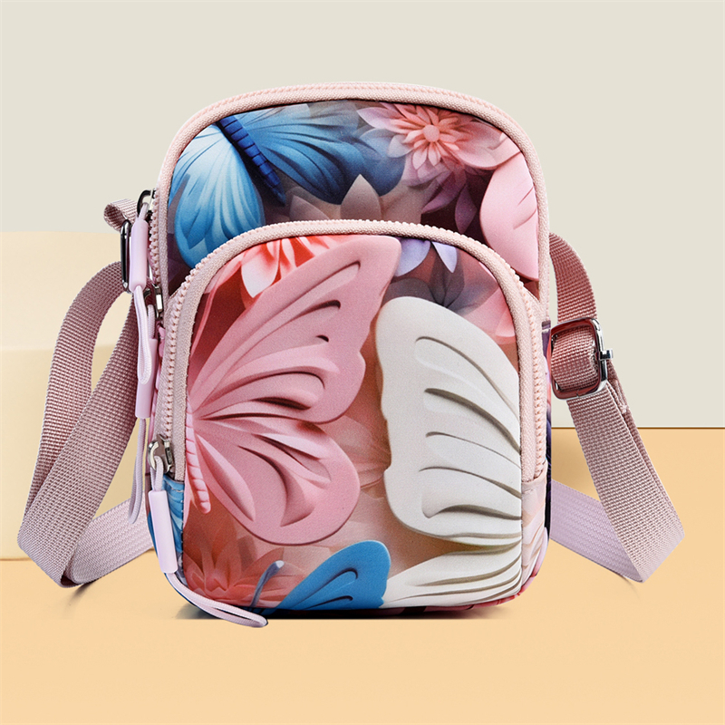 新款时尚斜挎包手机零钱包包多口袋迷你小包包休闲包竖款单肩包包