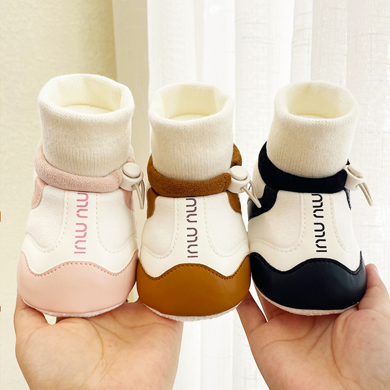 春秋季新款婴幼儿学步前鞋6-12个月鞋袜一体新生男女宝宝防滑软底
