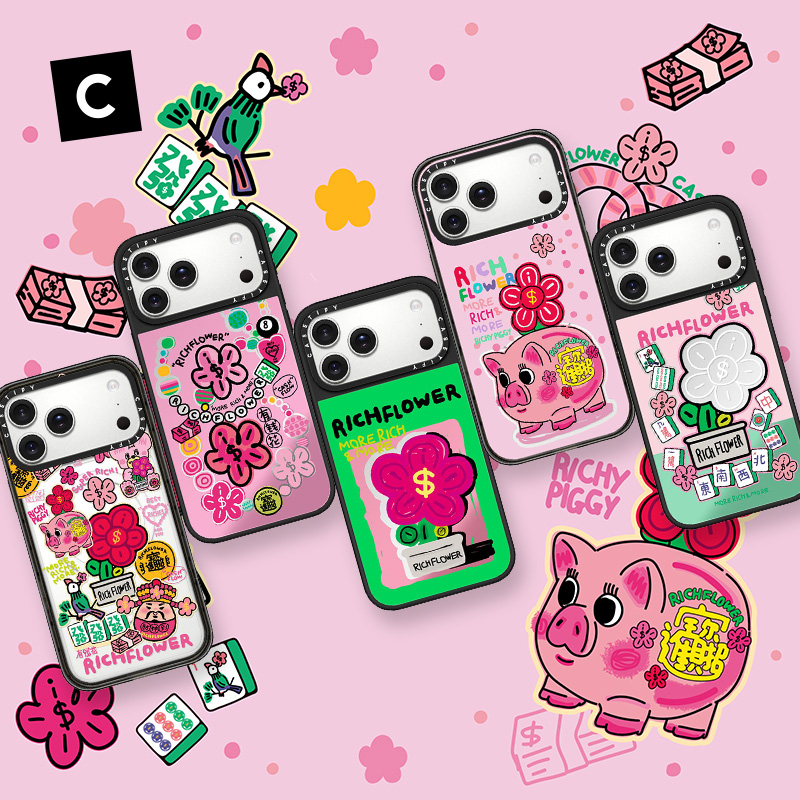 CASETiFY有钱花艺术家系列手机壳保护套防摔苹果iPhone16/17新