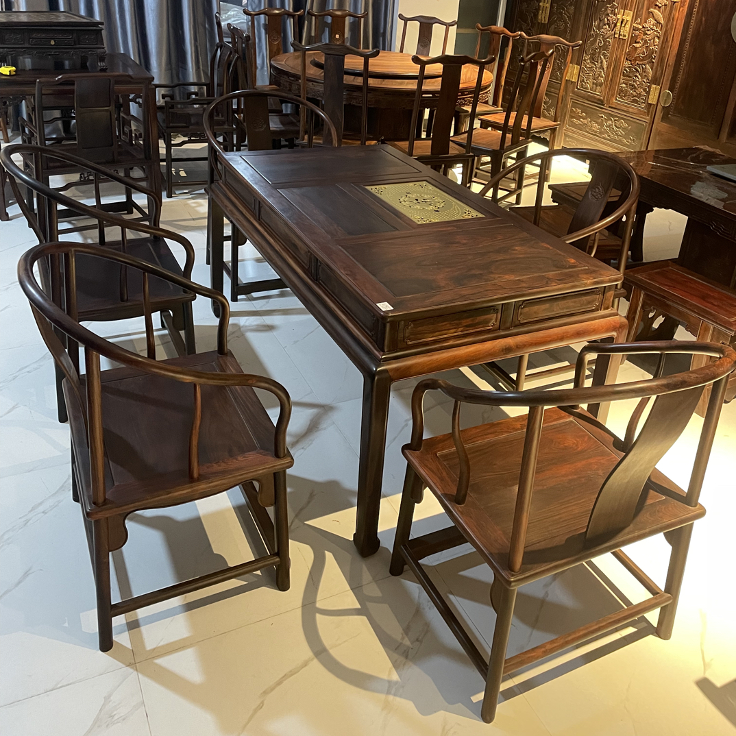 大红酸枝1.52米泡茶桌六件套