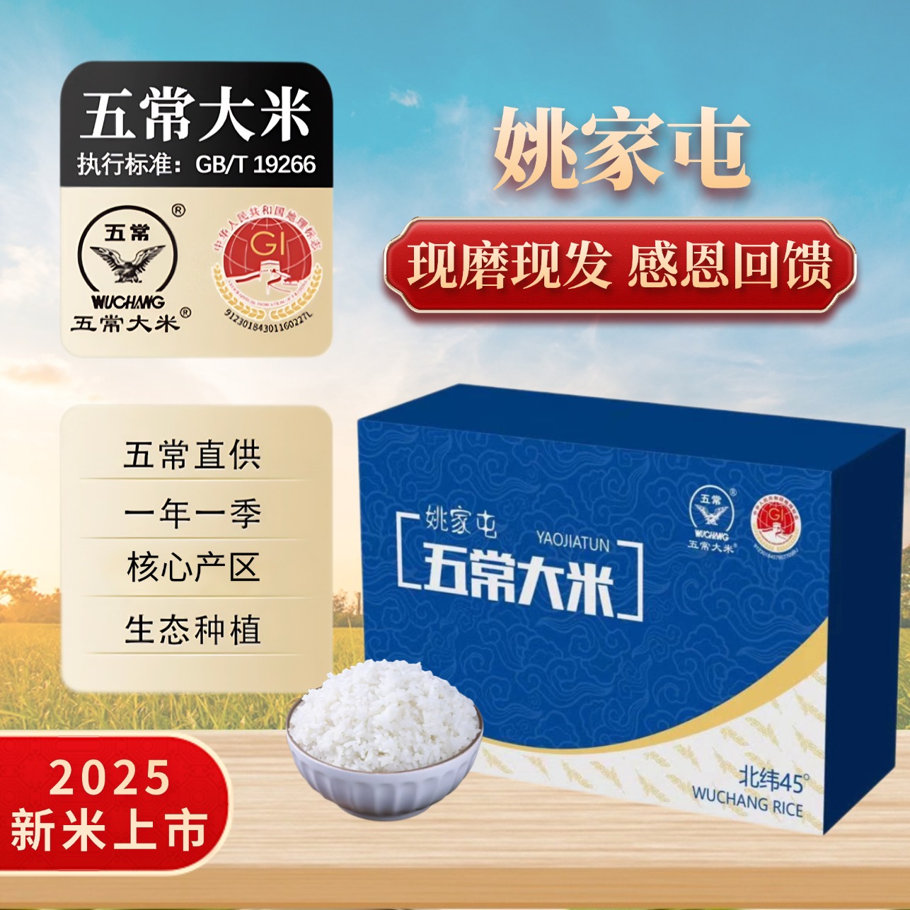 2025新米【姚家屯】正宗五常大米 国标gb/t19266口感软糯好吃 yjt