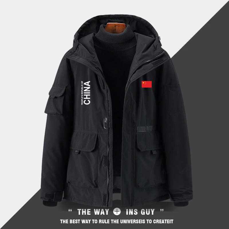 中国队China运动棉服外套男女冬季加厚武术田径训练休闲外套定制