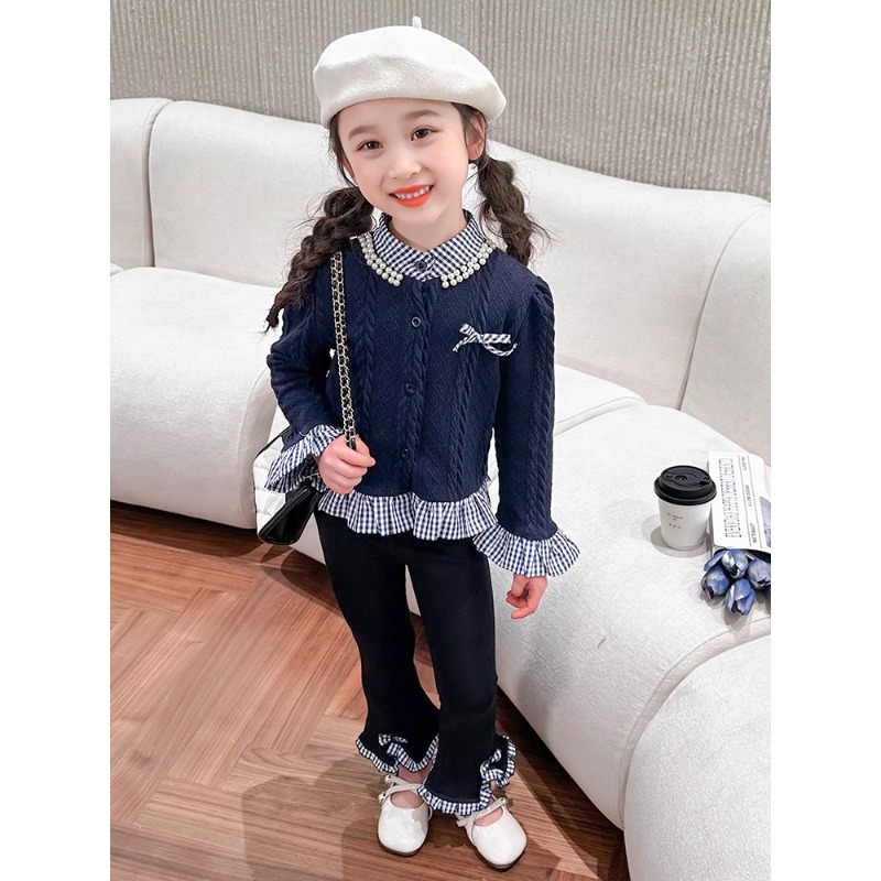 女童春秋套装2025新款儿童洋气秋季宝宝时髦休闲秋装小香风两件套