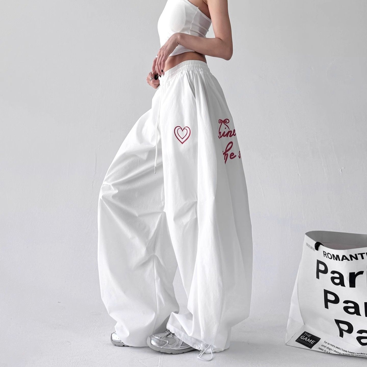 加绒加厚贝贝绒街舞艺汐爵士辣妹休闲运动长裤女卫裤直筒阔腿