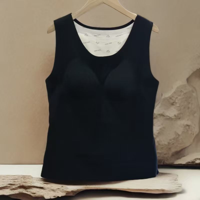 【2527】大码高端时尚保暖带胸垫无钢圈亲肤体感不起球冬季打底衣