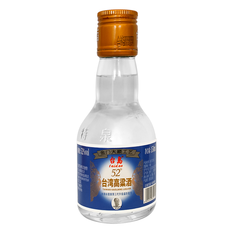 taidao/台岛台湾高粱酒高度白酒浓香型粮食酒52度150ml*1瓶