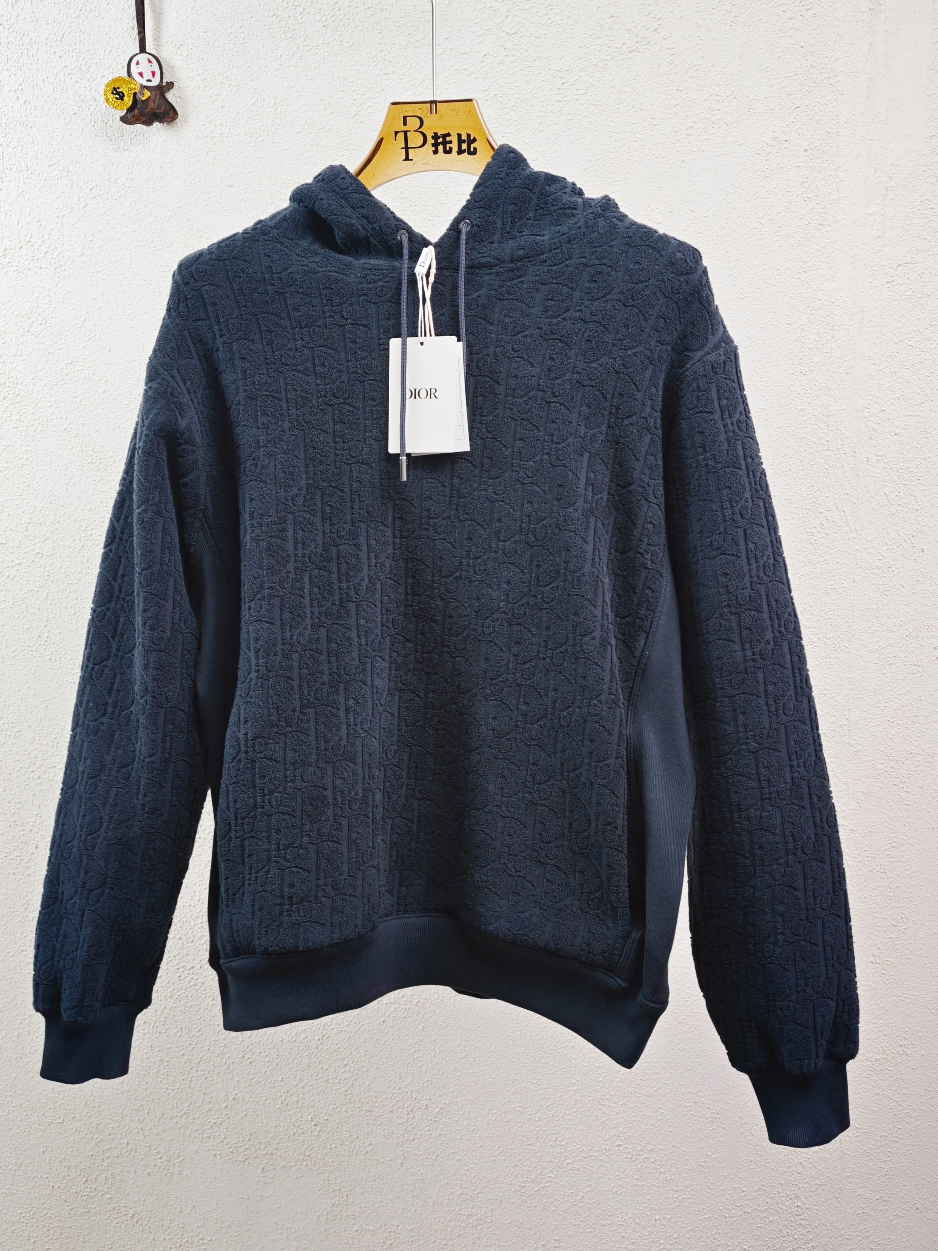 未使用 DIOR/迪奥 Oblique印花超大版型连帽运动卫衣 L码/251081