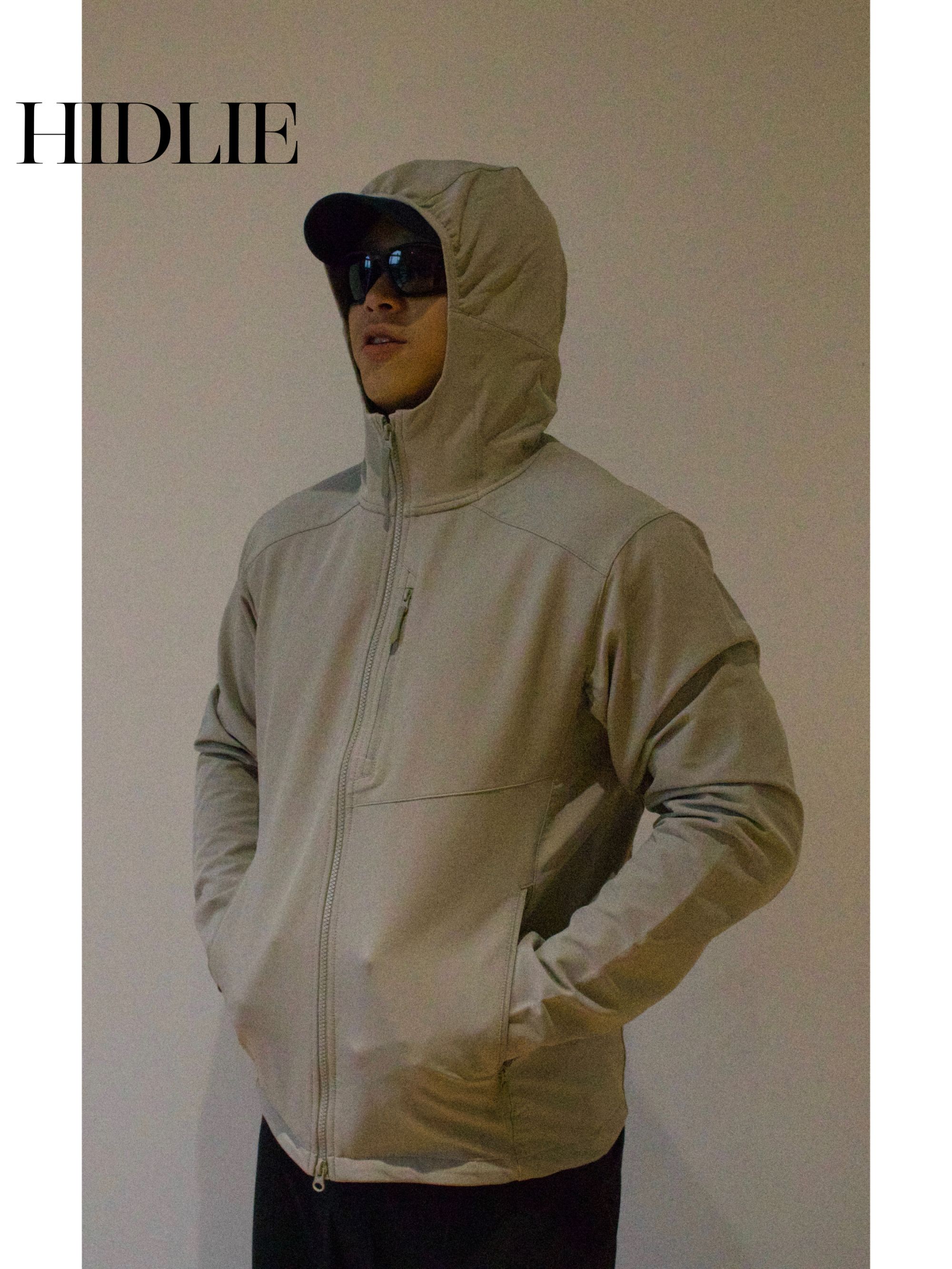 HIDLIE 25AW软壳冲锋 男士秋季防风防水纯色骑行户外连帽夹克外套