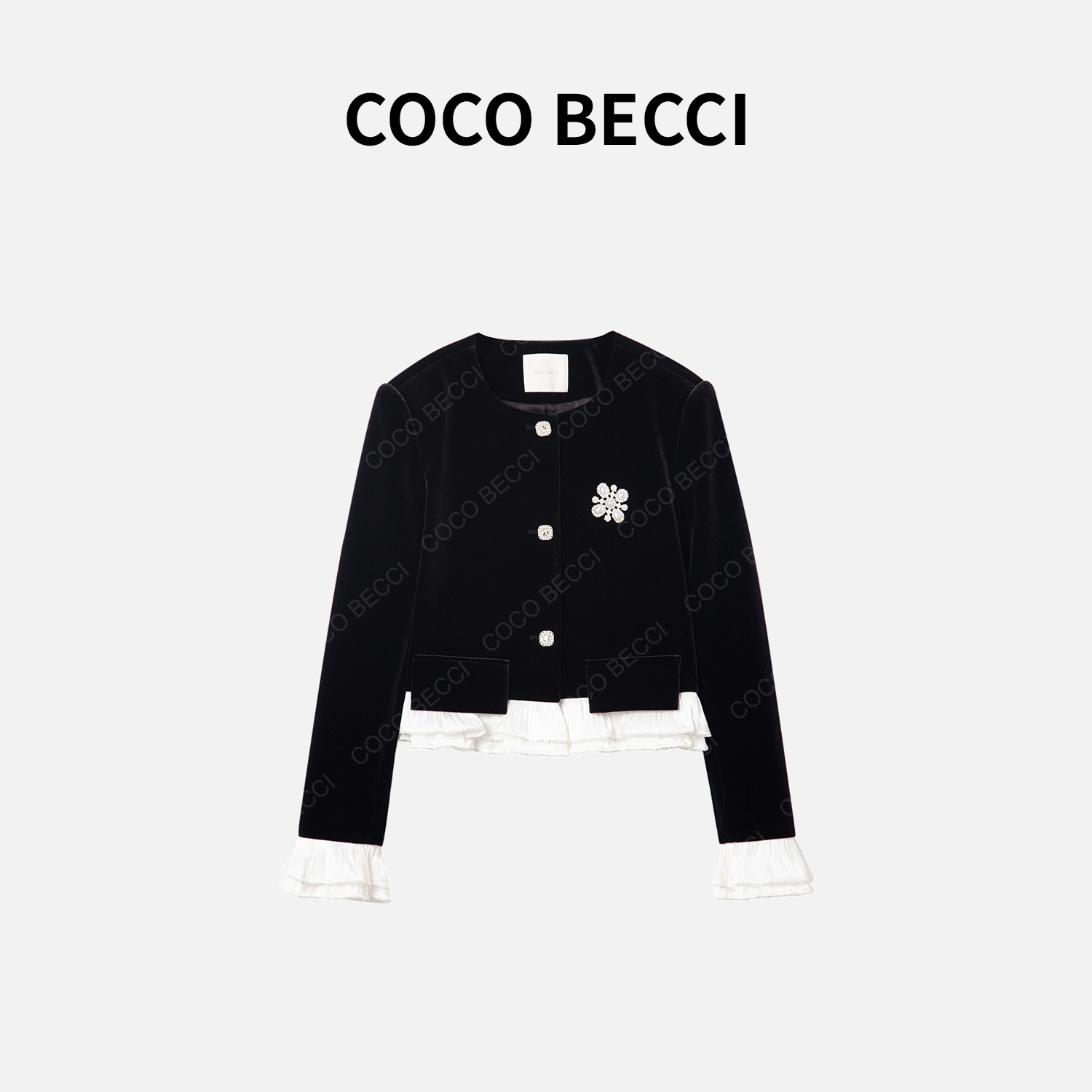 COCO BECCI【半岛情书】假两件外套YT24YW140004