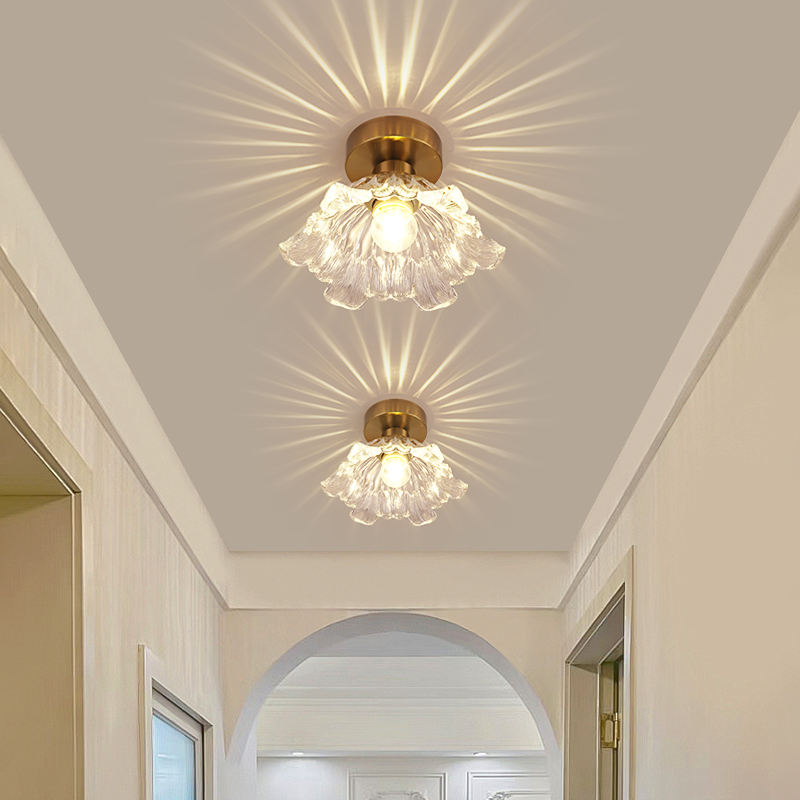 过道灯走廊灯吸顶灯中古风衣帽间灯入户玄关灯阳台轻奢网红款