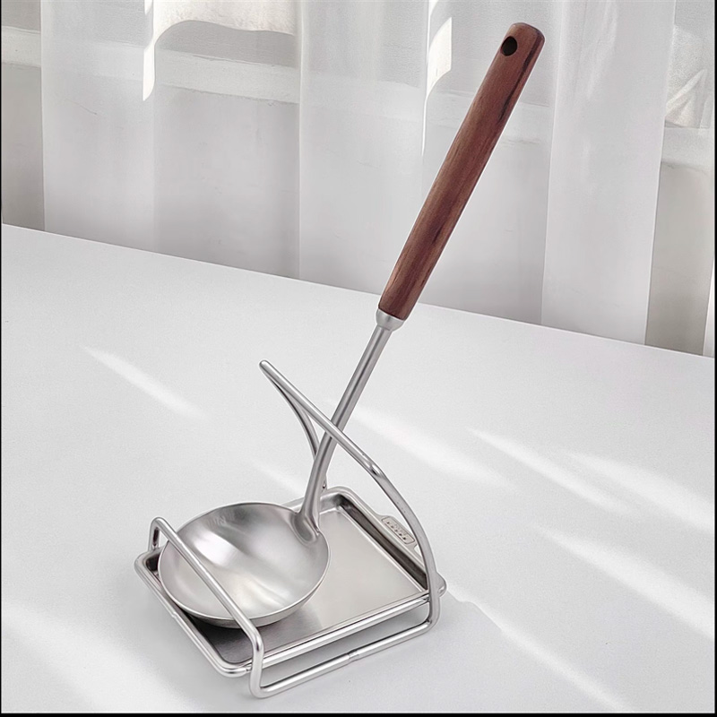 厨贵妃304不锈钢汤勺架托台面可立锅铲架厨房锅盖架置物架收纳架