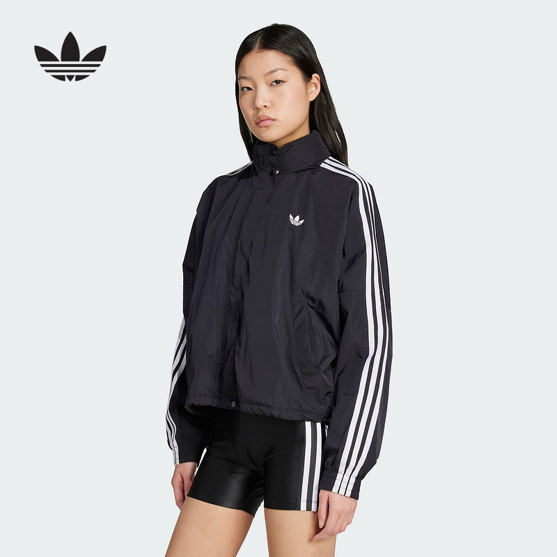 adidas阿迪达斯三叶草ADICOLOR夹克外套秋女防风服JX1450 JX1451