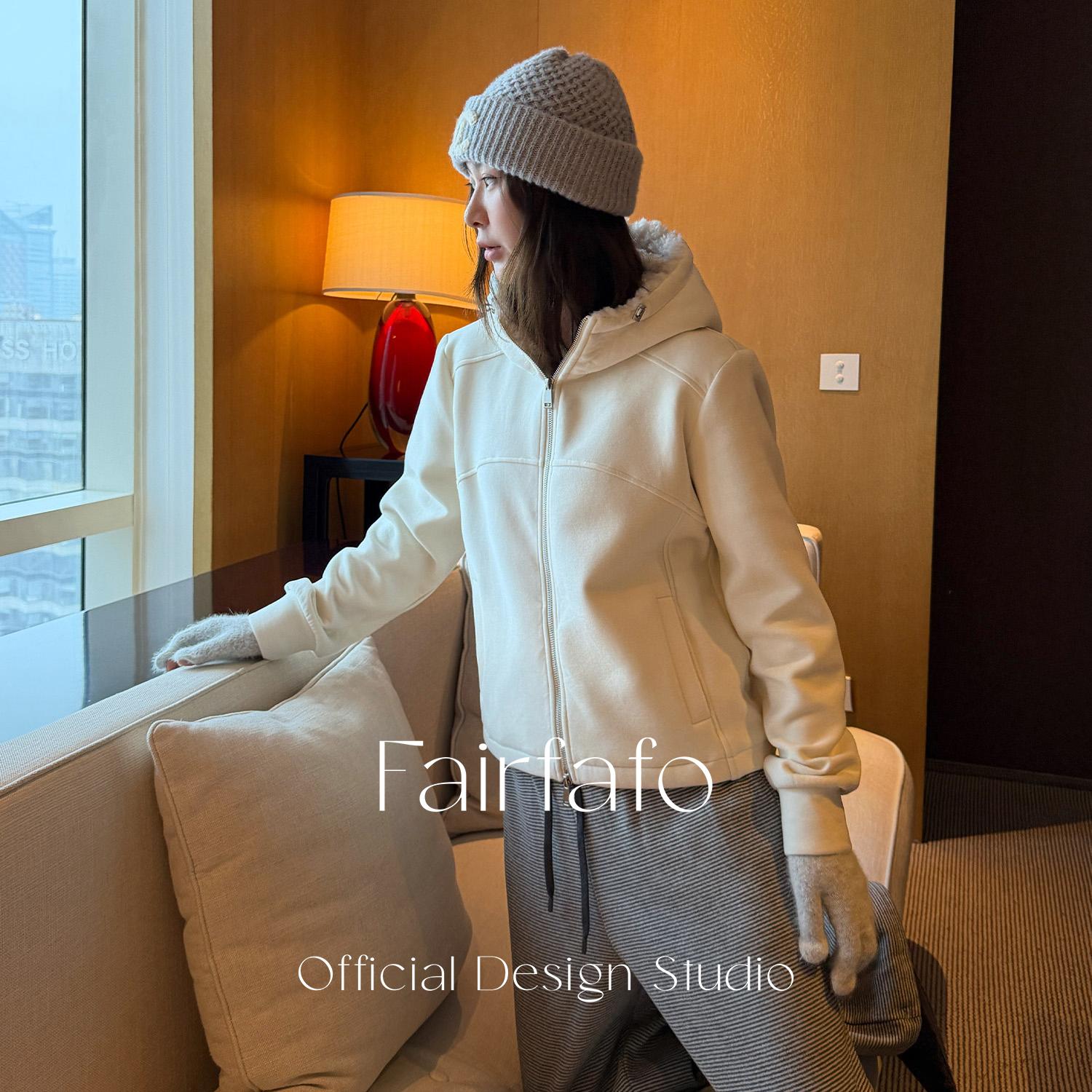 【毛绒帽磨毛卫衣】WY511B5001莫代尔 冬季新款加绒显瘦保暖卫衣