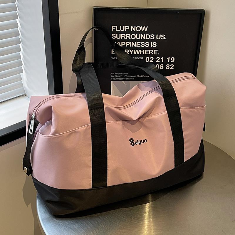 探屿大容量手提短途旅行包女可折叠学生拉杆行李包登机待产收纳袋