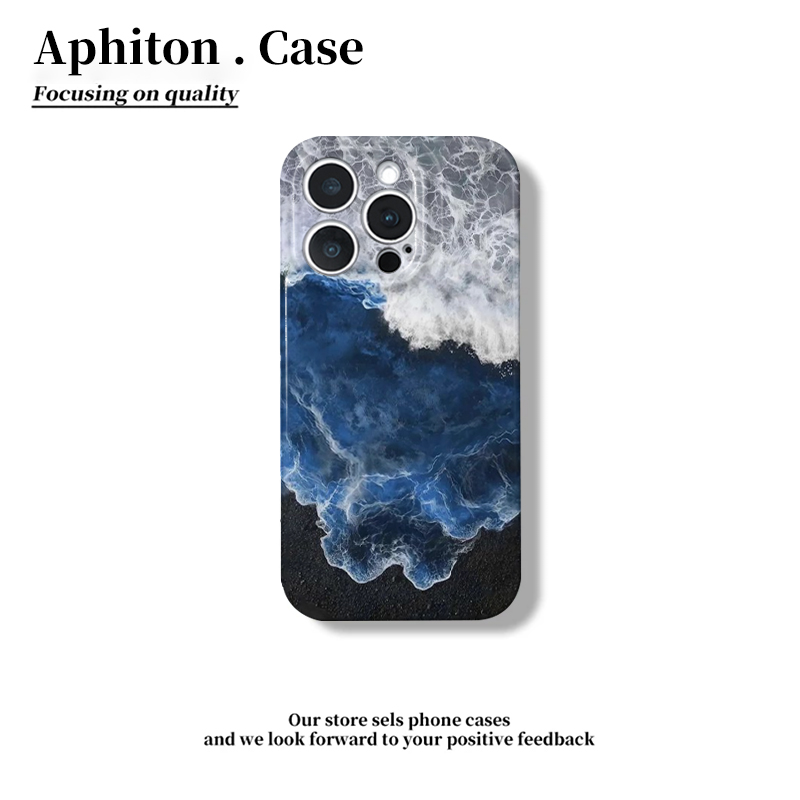 奥菲顿渐变海岸线适用苹果16/15pro菲林手机壳华为P70vivoppo小米
