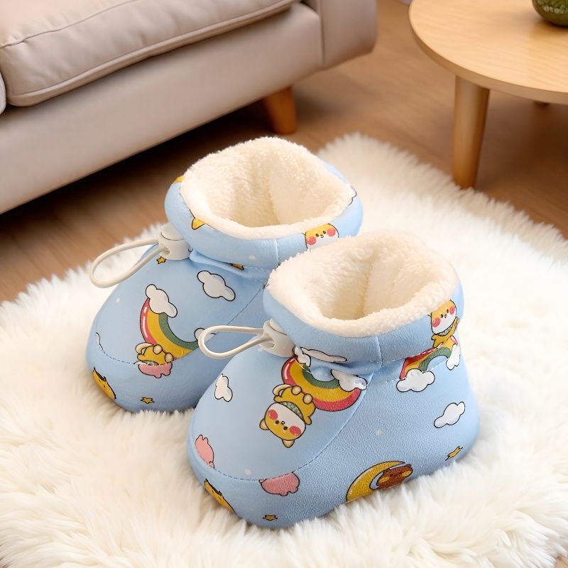 宝宝秋冬步前鞋婴儿加绒防掉步前鞋爬行鞋不掉软底袜鞋0-12月棉鞋